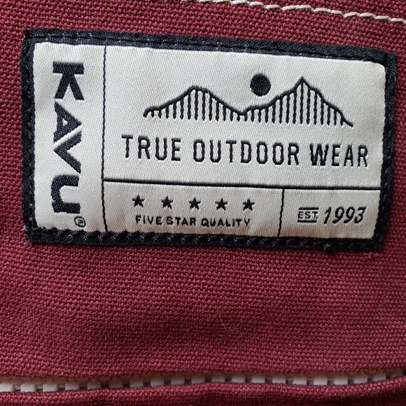 Kavu Canvas Tote Backpack Shoulder Bag Burgundy Gorpcore Beach Travel Outdoors - Picture 3 of 9